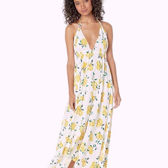 kate spade Dresses & Skirts - Kate Spade Lemon Halter Maxi Dress